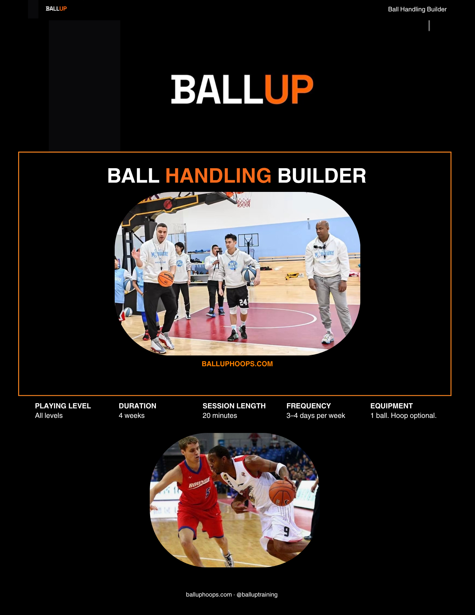 Elite Ball Handling Builder: 4-Week Playbook